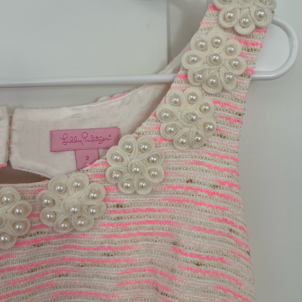 Lilly Pulitzer Nina Pink and Cream Backless Dress - Picture 6 of 13